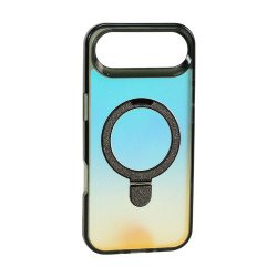 Color Gradient Design Style Magnetic Magsafe Phone Case with Glitter Kickstand Ring for Apple iPhone 17 Air (Black) Color Gradient Design Style Magnetic Magsafe Phone Case with Glitter Kickstand Ring for Apple iPhone 17 Air (Black)